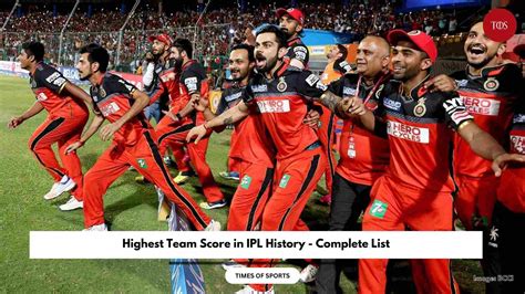 what is the highest team score in ipl